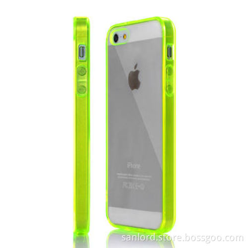 TPU + Acrylic Hybrid Cases for iPhone with Dust-proof Plugs